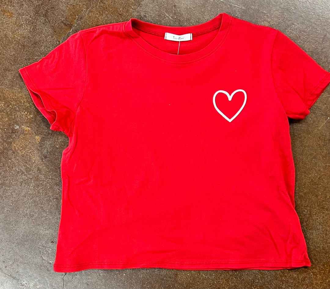 Cropped T-Shirt with heart