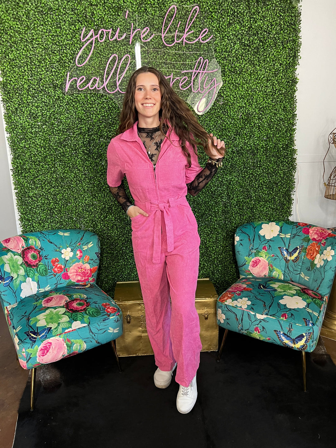 Hot Pink Jumpsuit