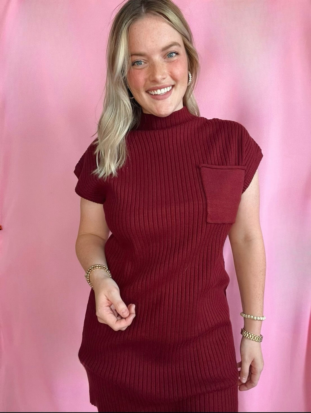 Burgundy Sweater Dress